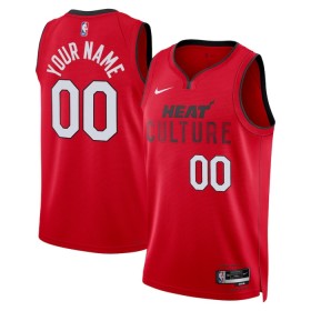 Camiseta Hombre NBA Miami Heat Personalizadas 2024-25 Nike City Edition Rojo Swingman